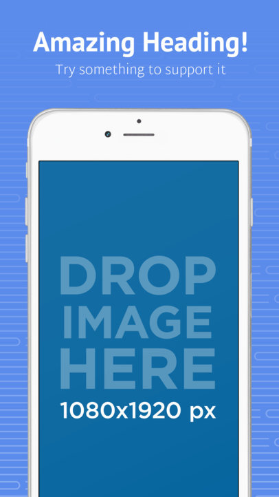 White iPhone 6s Plus Portrait Cut iOS Screenshot Generator